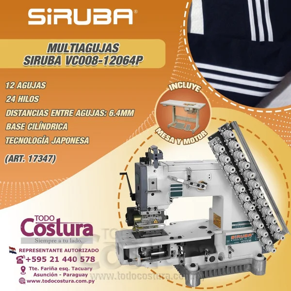 ENGOMADORA (12 AGUJAS - NORMAL) SIRUBA VC008-12064P